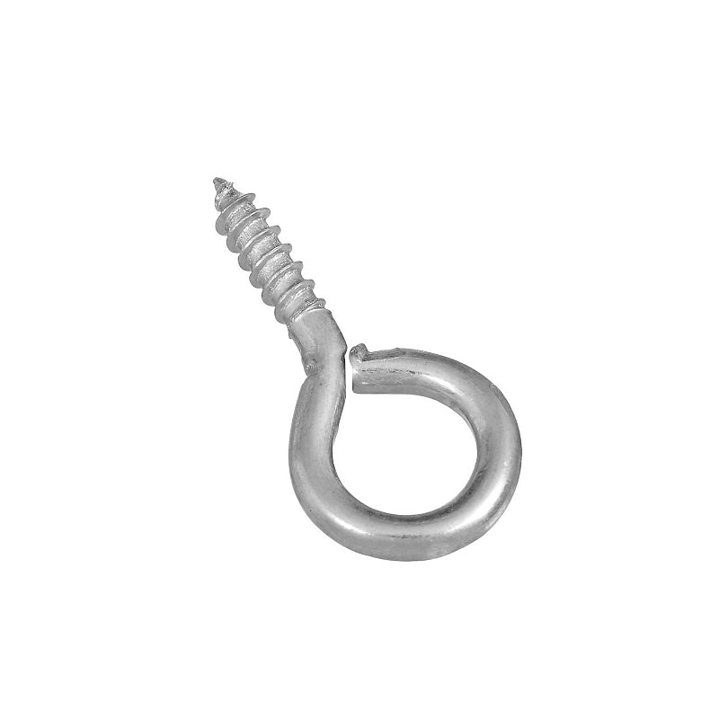 National Hardware N119-040 Screw Eye, #10, 0.14 in Dia Wire, 0.56 in L Thread, 1.38 in OAL, 25 lb Working Load, Steel