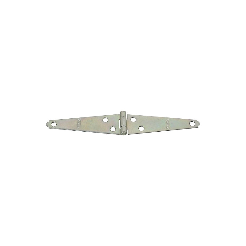 National Hardware N127-514 Strap Hinge, 1-1/4 in W Frame Leaf, 0.056 in Thick Leaf, Steel, Zinc, Fixed Pin, Wall, 8 lb