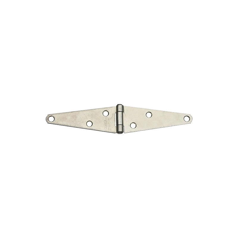 National Hardware N127-969 Strap Hinge, 1.61 in W Frame Leaf, 0.08 in Thick Leaf, Steel, Zinc, Wall, 60 lb