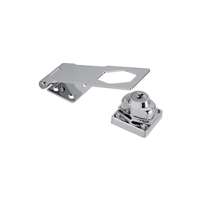 National Hardware V827 Series N183-780 Hasp Lock, 6 in L, Brass/Steel, Chrome-Plated