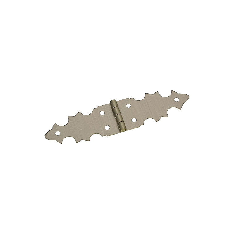 National Hardware N211-425 Decorative Hinge, 0.62 in H Door Leaf, 0.02 in Thick Door Leaf, Brass, Antique Brass