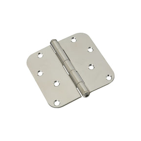 National Hardware N225-979 Door Hinge, 5/8 in Corner Radius, 4 in H Frame Leaf, Stainless Steel