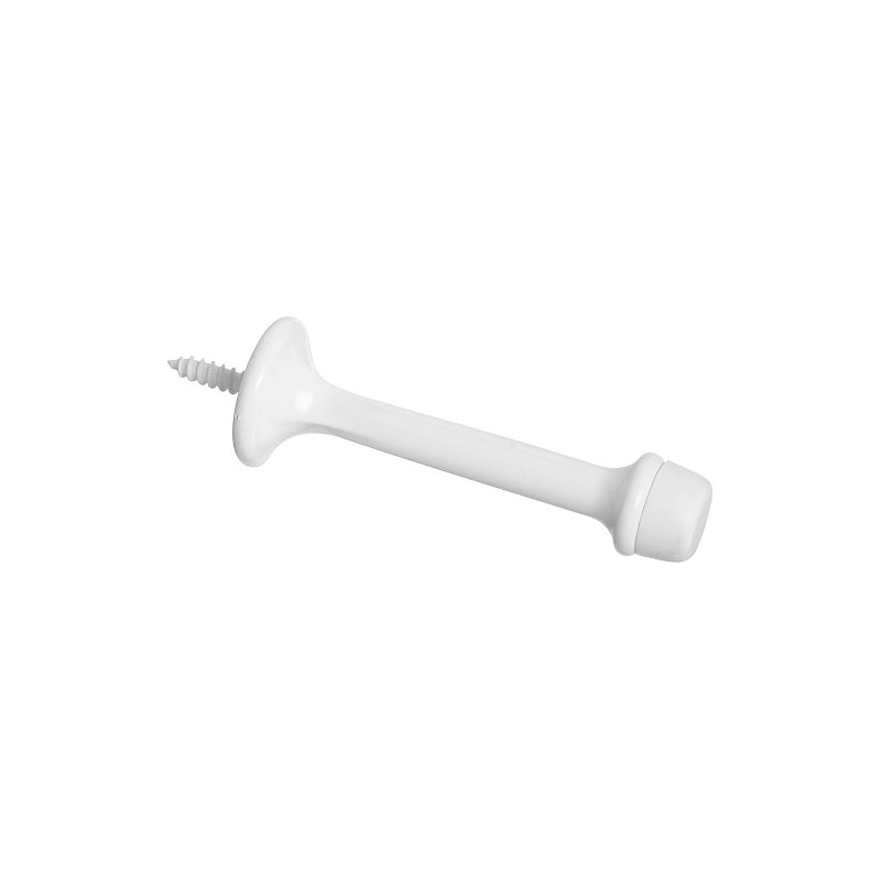 National Hardware N248-419 Door Stop, 3 in Projection, Rubber/Zinc, White