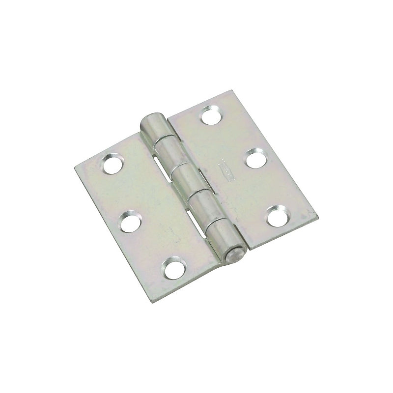 National Hardware N261-636 Utility Hinge, 2-1/2 in W Frame Leaf, 0.09 in Thick Frame Leaf, Steel, Zinc, Riveted Pin