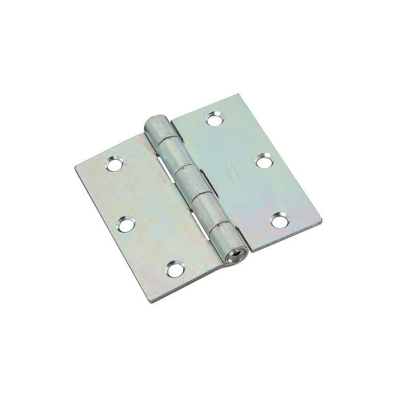 National Hardware N261-651 Utility Hinge, 3-1/2 in W Frame Leaf, 0.11 in Thick Frame Leaf, Steel, Zinc, Riveted Pin