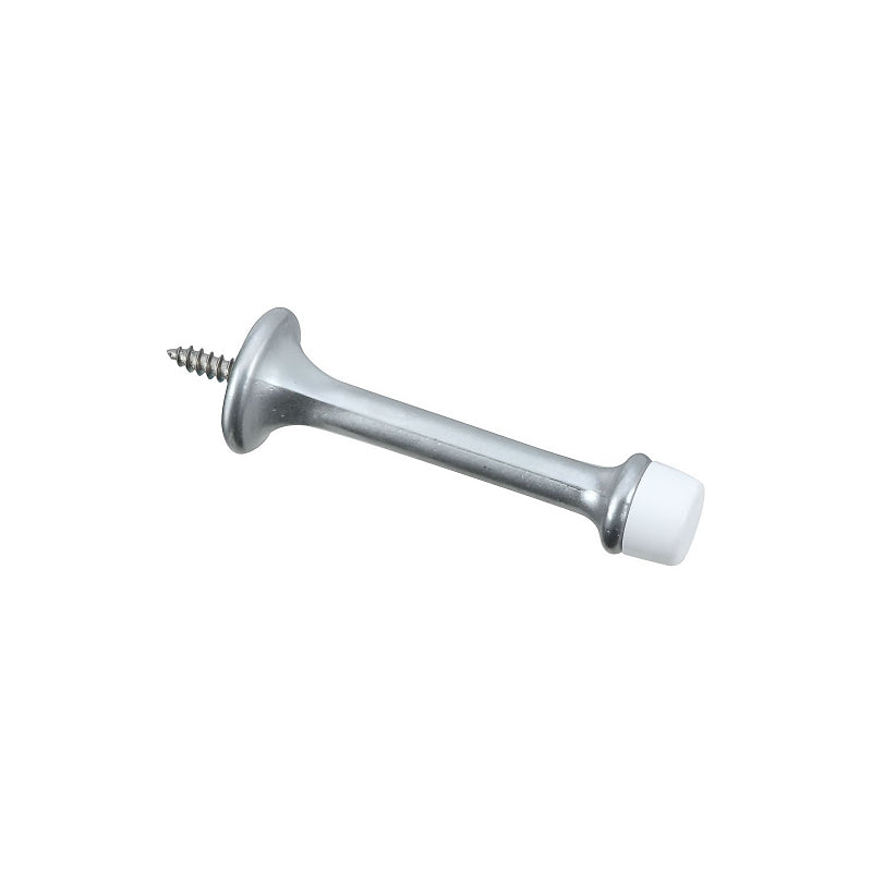 National Hardware N273-599 Door Stop, 3 in Projection, Rubber/Zinc, Satin Chrome