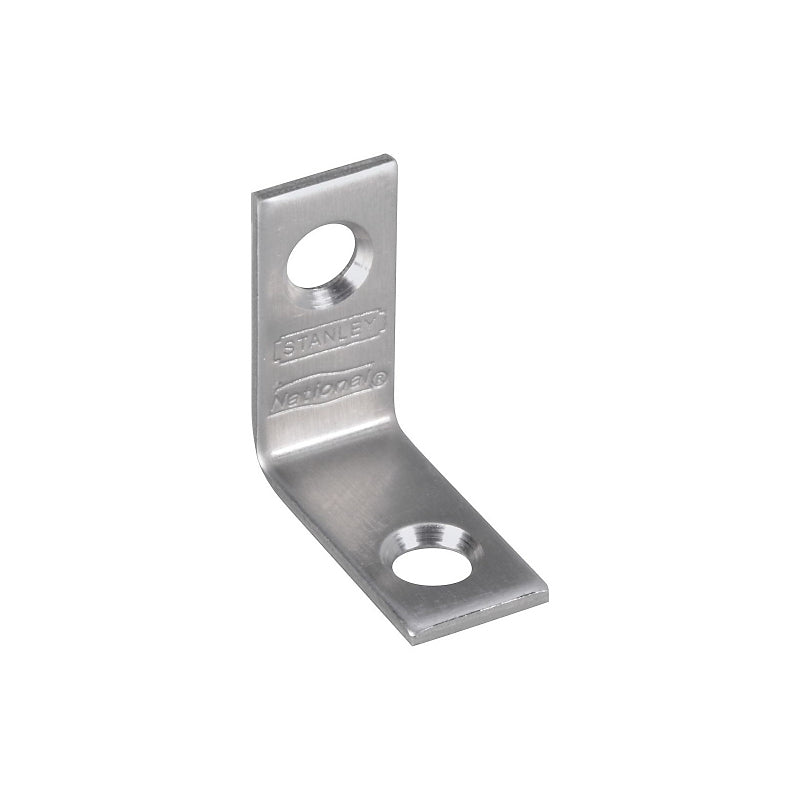 National Hardware V415 Series N348-292 Corner Brace, 1 in L, 1/2 in W, 1 in H, Stainless Steel, 0.07 in Thick Material