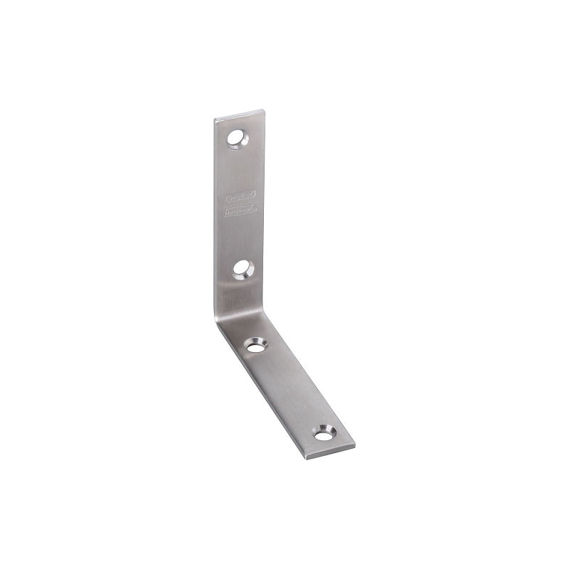 National Hardware V415 Series N348-862 Corner Brace, 4 in L, 7/8 in W, 4 in H, Stainless Steel, 7/8 in Thick Material
