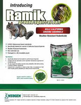 Ramik 116352 Ground Squirrel Bait, Pellet, Characteristic, Mild, Green, 4 lb Pouch