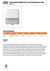 North American Paper 5510202 Hand Towel Roll Dispenser, Plastic