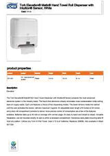 North American Paper 5511202 Hand Towel Roll Dispenser with Sensor, Plastic