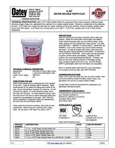 Oatey H-20 Series 30132 Water Soluble Flux, 8 oz, Paste, Light Yellow