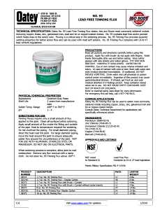 Oatey 30373 Tinning Flux, 1.7 oz Carded, Paste, Yellow