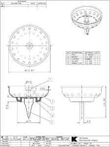 Plumb Pak PP820-50 Basket Strainer with Spring Style Post, 3.15 in Dia, Stainless Steel