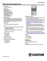 Custom WDG1-6 Polymer Modified Grout, White, 1 lb Can