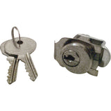 Defender Security S 4130 Mailbox Lock, 15/16 in W Dimensions, Tumbler Lock, Keyed Key, Steel, Nickel