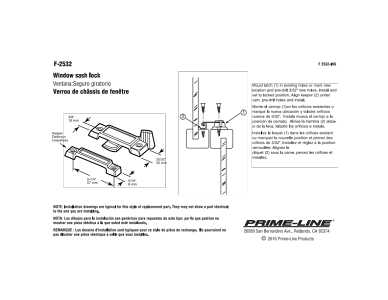 Prime-Line F 2532 Window Sash Lock, Zinc, Painted, Black