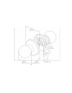 ProSource T9610BRA4V Privacy Lockset, Ball Design, Stainless Steel