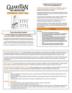 Guardian Fall Protection 00420 Truss Boss Kit, Galvanized Steel, Zinc