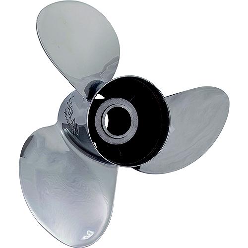 Solas Rubex NS3 Stainless Steel Interchangeable Hub 3-Blade Propeller, RH, 4-1/4″ Gearcase, 13 x 19