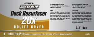 Rust-Oleum 318223 Deck Resurfacer Roller Cover, 3/8 in Thick Nap, 9 in L