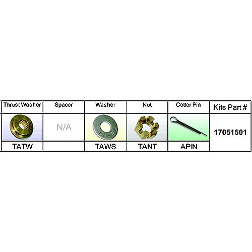 Solas 17051501 Fixed Hub Prop Hardware Kit - Nissan/Tohatsu, Type A
