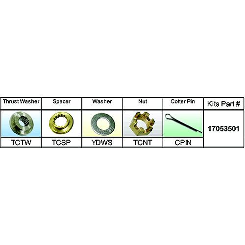 Solas 17053501 Fixed Hub Prop Hardware Kit - Nissan/Yohatsu, Type C
