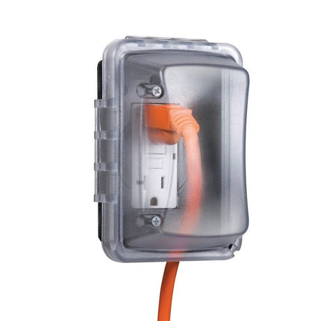 TayMac MM410C Cover, 5-1/2 in L, 4 in W, 1-Gang, Polycarbonate, Clear