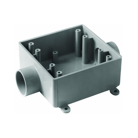 Carlon E9812E-CTN Switch Box, 2-Gang, 2-Outlet, Gray