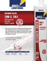 White Lightning W22000005 Latex Caulk, White, 3 to 4 days Curing, -30 to 180 deg F, 5.5 oz, Squeeze Tube