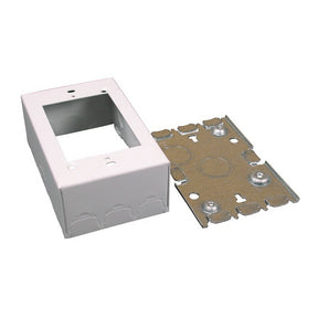 Wiremold 700 Series BW35 Outlet Box, Stamped Steel, White, Wall Mounting