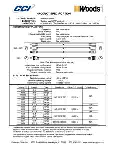 Woods 0260 Extension Cord, 16 AWG Cable, 8 ft L, 13 A, 125 V, Black