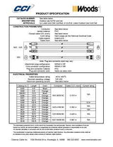 Woods 0260 Extension Cord, 16 AWG Cable, 8 ft L, 13 A, 125 V, Black