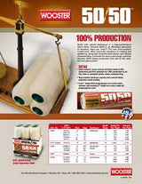 Wooster R295-9 Roller Cover, 1/2 in Thick Nap, 9 in L, Lambs Wool/Polyester Cover, Creamy