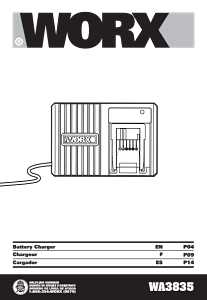 Worx WA3835 Battery Charger, 20, 18 V Output, 25 min Charge, Battery Included: No