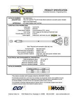 CCI 2820 Power Block, 100 ft L, 3 -Outlet, 15 A, 125 V, Yellow Sheath