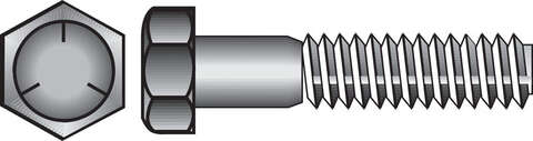 HILLMAN 1/2 in. D X 2 in. L Heat Treated Zinc Steel Hex Head Cap Screw 50 pk