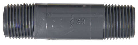 B&K Schedule 80 1/2 in. MIP X 1/2 in. D MIP PVC 3 in. Nipple 1 pk, Pack of 10