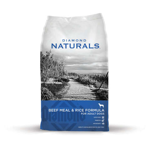 Diamond Naturals Adult Beef Meal and Rice Dry Dog Food Grain Free 40 lb