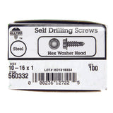 HILLMAN No. 10 X 1 in. L Hex Hex Washer Head Sheet Metal Screws 100 pk