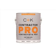 C+K Contractor Pro Semi-Gloss White Water-Based Paint Interior 1 gal, Pack of 4