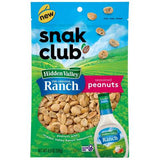 Snak Club Hidden Valley Ranch Peanuts 4.5 oz Bagged, Pack of 6