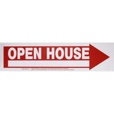 HILLMAN English White Open House Sign 6 in. H X 24 in. W, Pack of 6