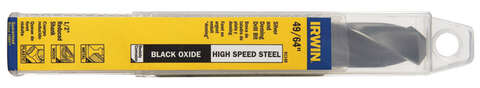 Irwin 49/64 in. X 6 in. L High Speed Steel Drill Bit Straight Shank 1 pc