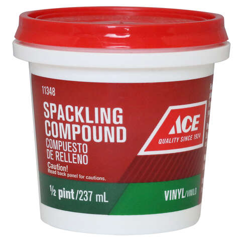 Ace Vinyl Ready to Use Off-White Spackling Compound 0.5 pt, Pack of 12