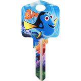 HILLMAN Disney Dory House/Padlock Universal Key Blank KW1/10 Single, Pack of 5