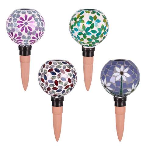 Meadowcreek Assorted Glass/Iron 9 in. H Mosaic Plant Self-Watering Globe (Pack of 12) - Thumbnail 4