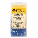 HILLMAN 0.164 in. D X 1-1/4 in. L Plastic Pan Head Ribbed Anchor Kit 101 pk