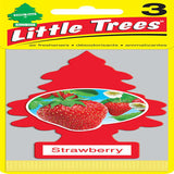 Little Trees Red Strawberry Air Freshener 3 pk, Pack of 8