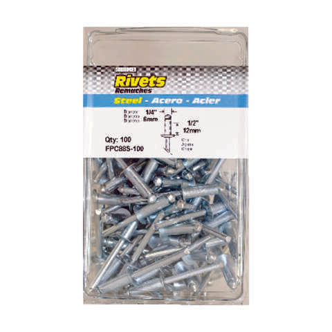 Supreme Rivets Surebonder 1/4 in. D X 1/2 in. Steel Rivets Silver 100 pk – Mrosupreme.com